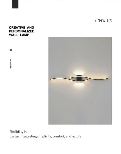 Long Strip LED Wall Lamps for Bedroom Living Room Indoor