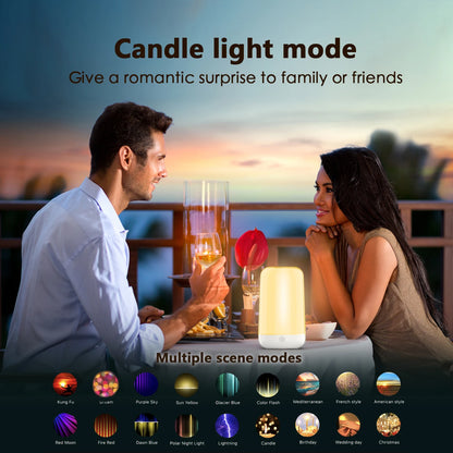Smart Touch Bedside Table Lamp Dimmable RGB Bluetooth