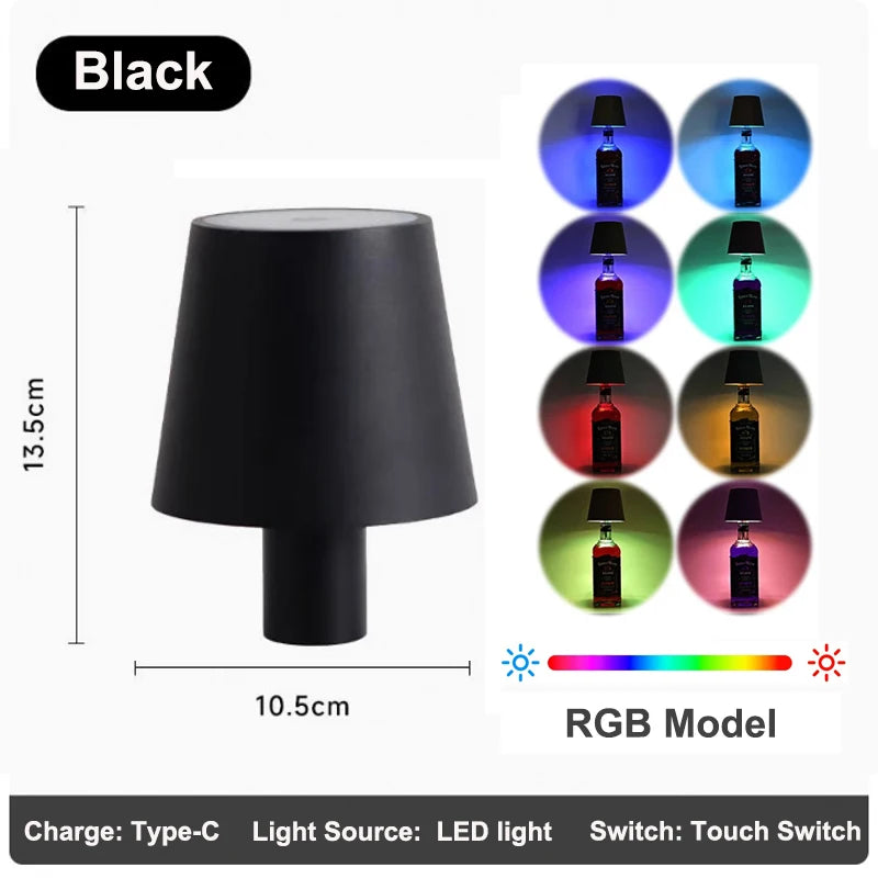 KFV Wireless Table Lamp Wine Bottles LED Bottle Light