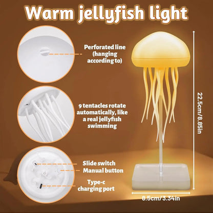 Upgraded Silent Jellyfish Lamp Jelly Fish Light