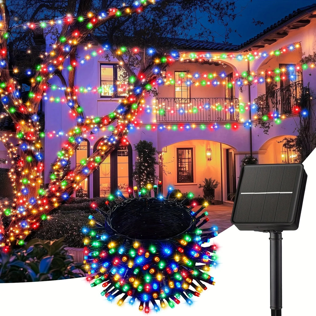 Solar LED String Lights Outdoor Garden Fairy Lights 8 Modes