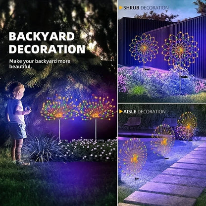 Solar Firework Light Waterproof Outdoor 8 Lighting
