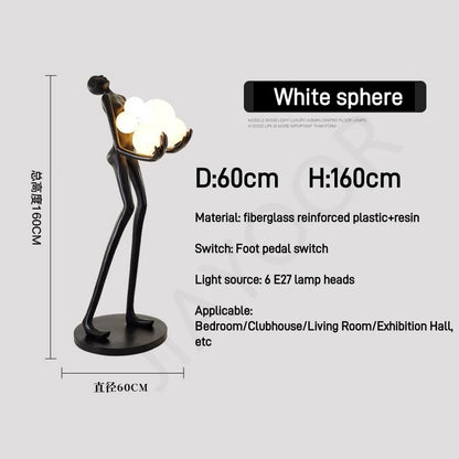 Nordic Humanoid Floor Lamp Sculpture Design Exhibition Lamp