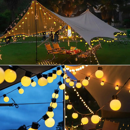 1PC LED Solar Light String Outdoor White Balls Decoration Lights