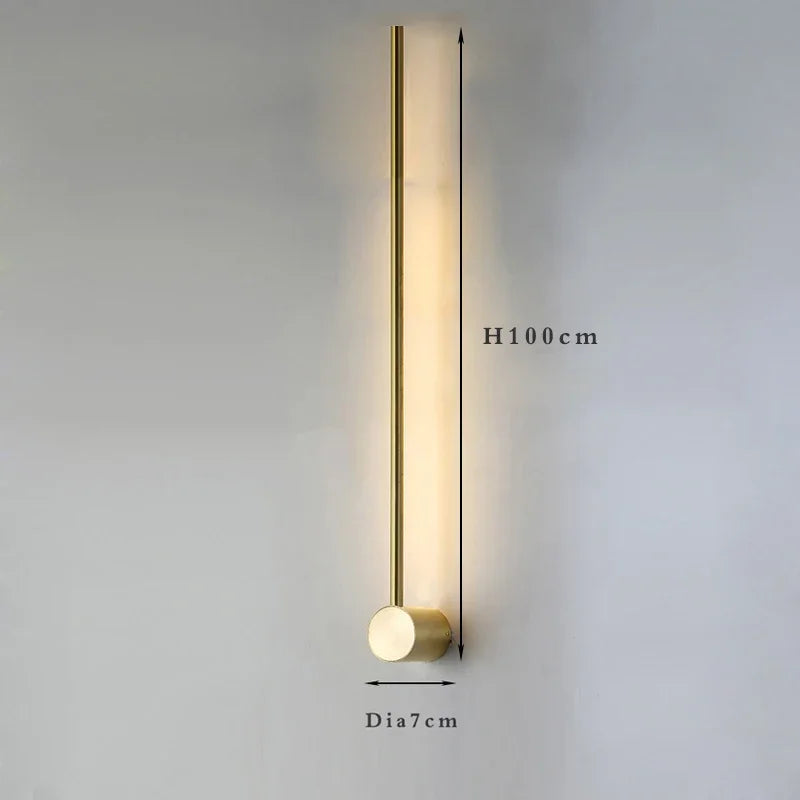 Nordic Art Design Minimalist Long Line Wall Lamps Modern