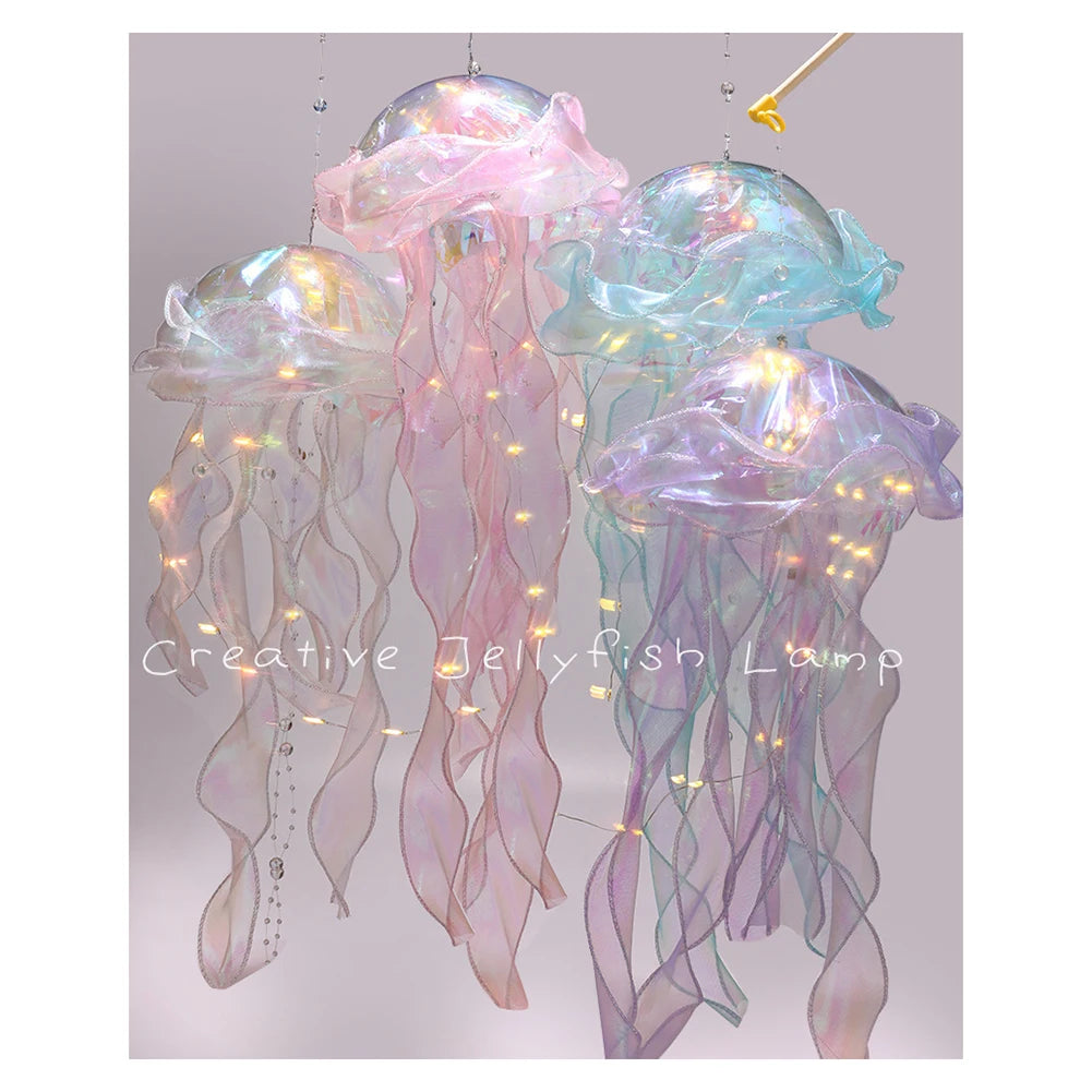 DIY Jellyfish Bedroom Light Lamp Hanging Ceiling Lanter