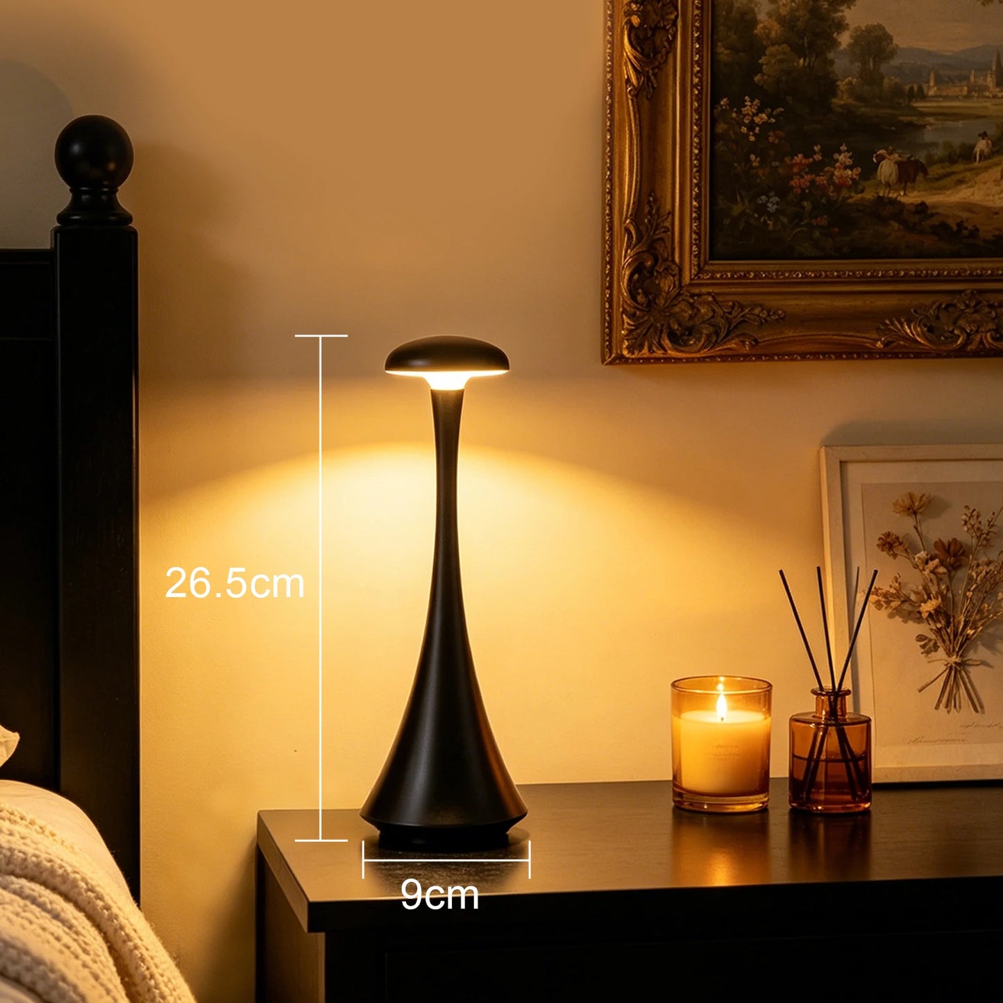 New Mushroom Table Lamp Rechargeable Wireless Touch Lamp