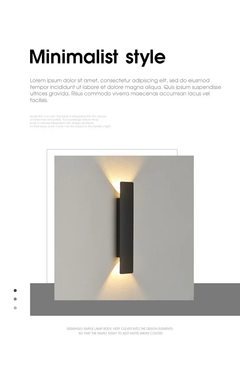 Outdoor Waterproof Wall Lamp Modern LED Lamp