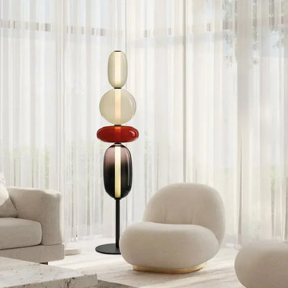 Italian Creative Colored Glass Designer LED Floor Light