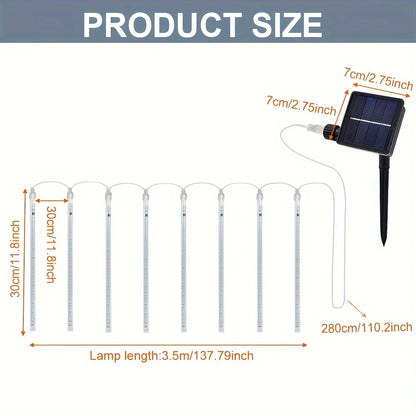 1pc 30CM Solar Meteor Shower Lights Icicle Lights Outdoor