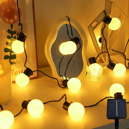 Solar Globe String Lights LED Outdoor Waterproof Fairy Lights