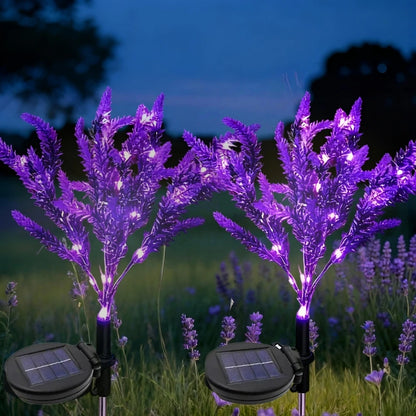 1PC Solar Lavender Flower Lights Purple LED Waterproof Decorative