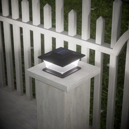 Solar - Powered Outdoor Pillar Lights with Auto On/Off, LED
