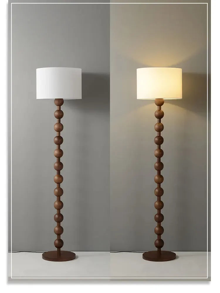 Vintage Floor Lamp Art Led Fabric Iron Vertical Light