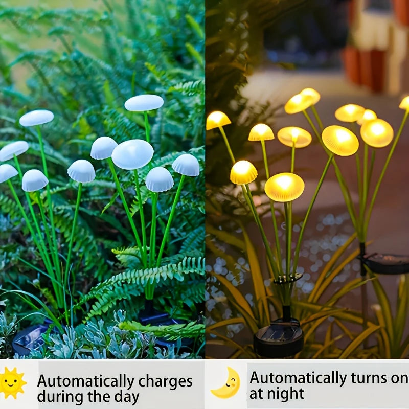 Solar Jellyfish Mushroom Lights for Yard and Lawn Decoration