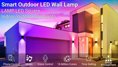 Tuya Outdoor Wall Light, Smart RGBCW Porch Lights
