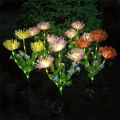 Solar Artificial Flower Stake Lights Outdoor Waterproof Garden Decor Lights