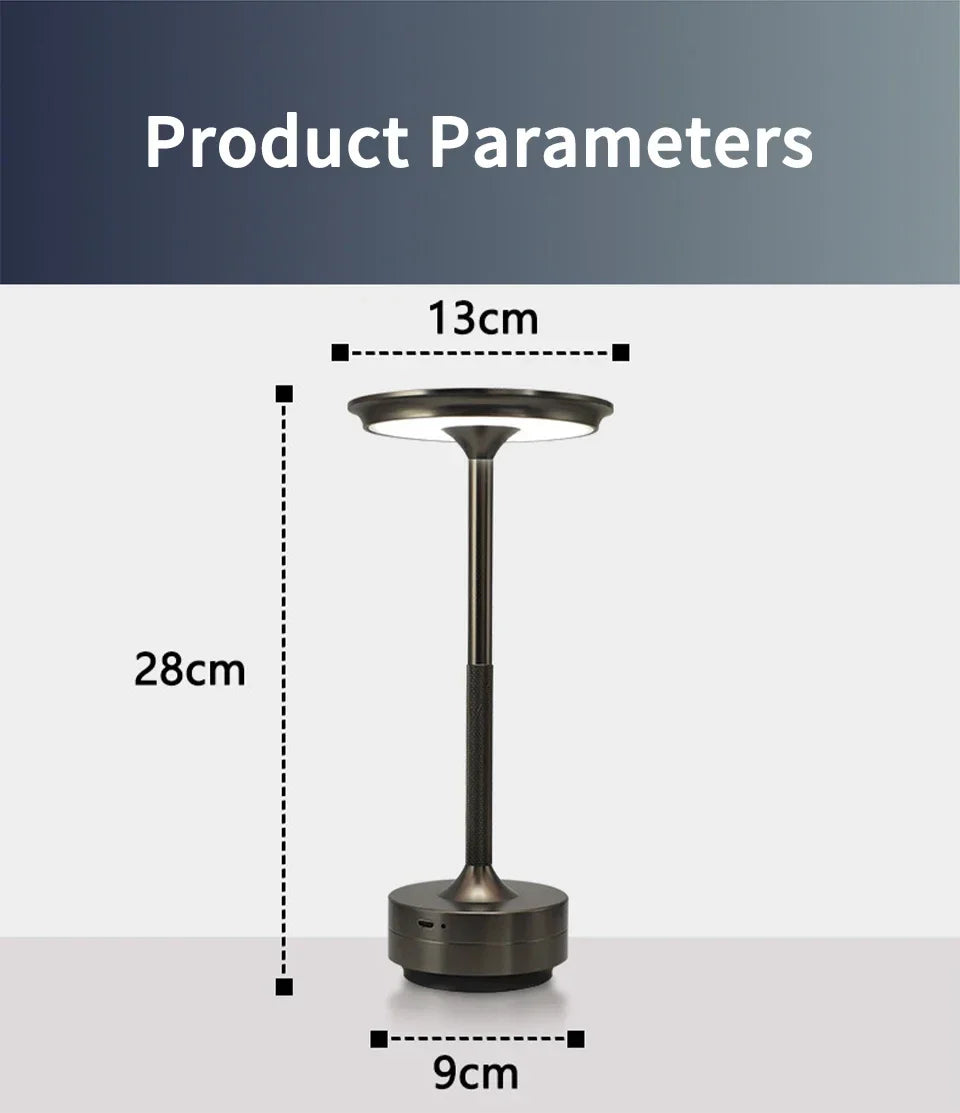 Wireless Table Lamp USB Rechargeable Touch Lamp