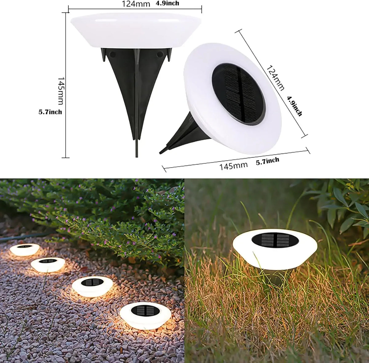Outdoor Solar Pathway Lights IP65 Rated LED Landscape Lighting