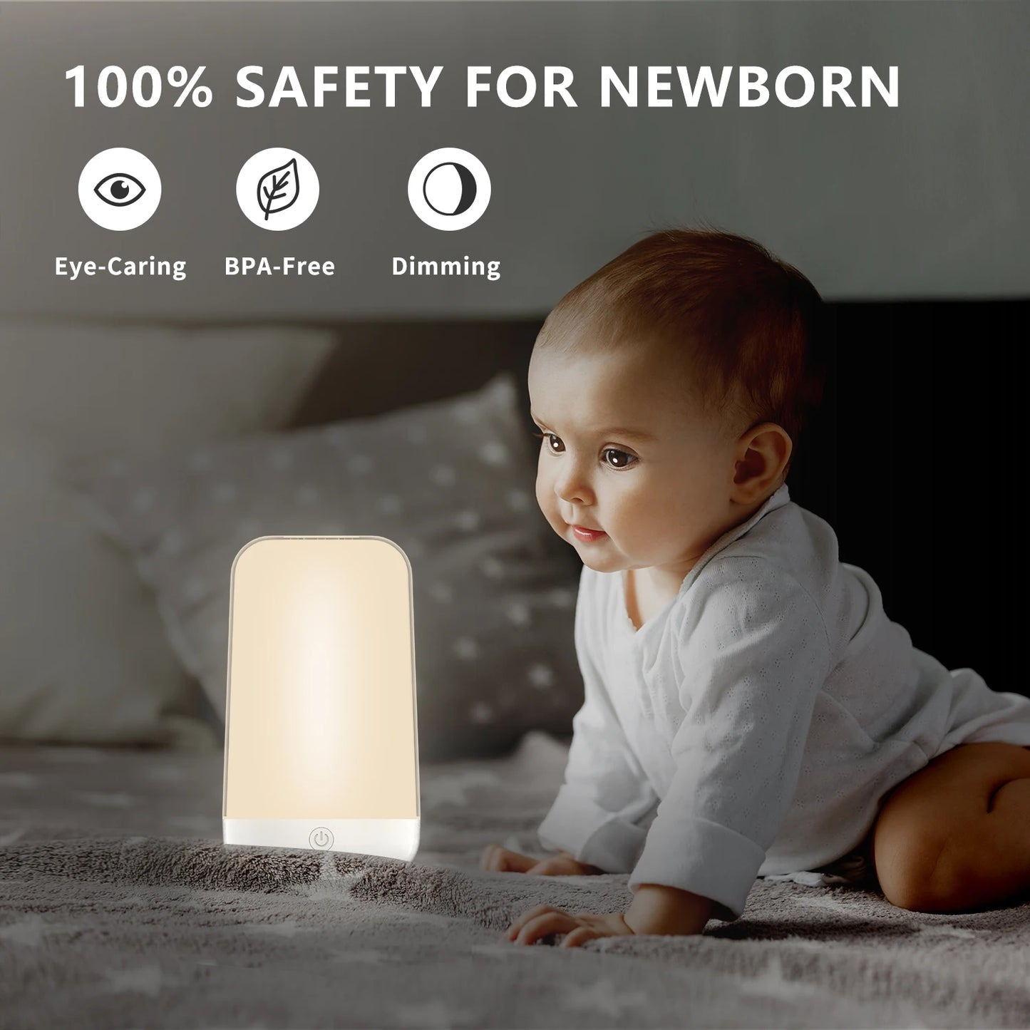 Smart Touch Bedside Table Lamp Dimmable RGB Bluetooth