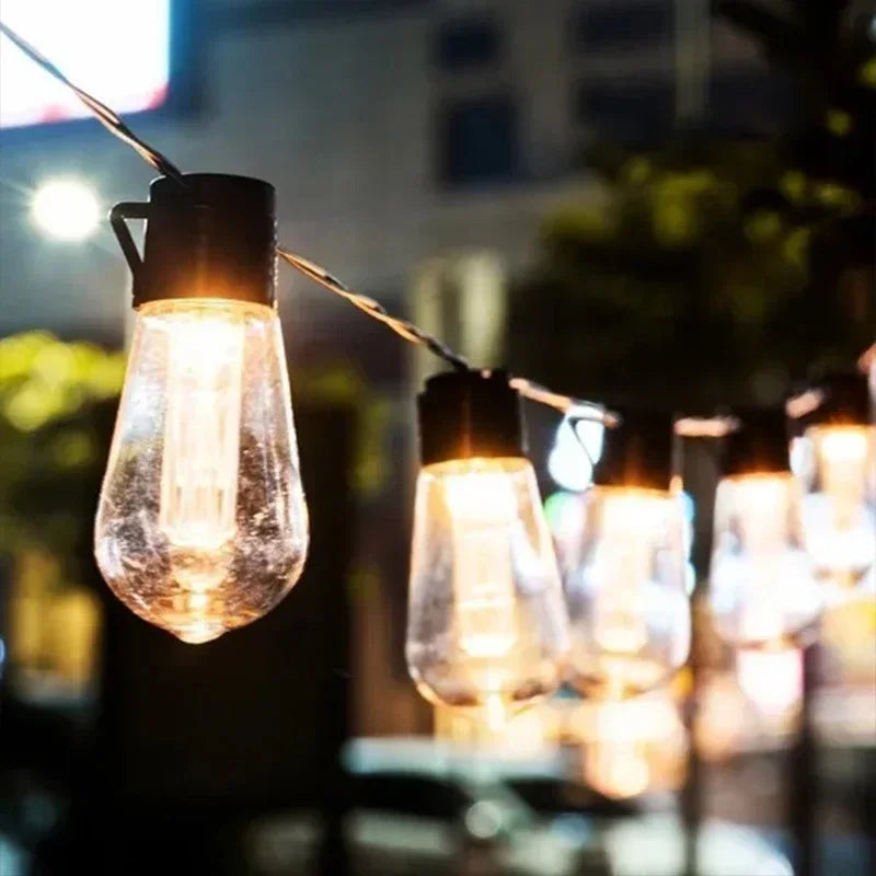 1Pack Outdoor Solar String Lights LED IP65 Waterproof Retro Vintage Bulb