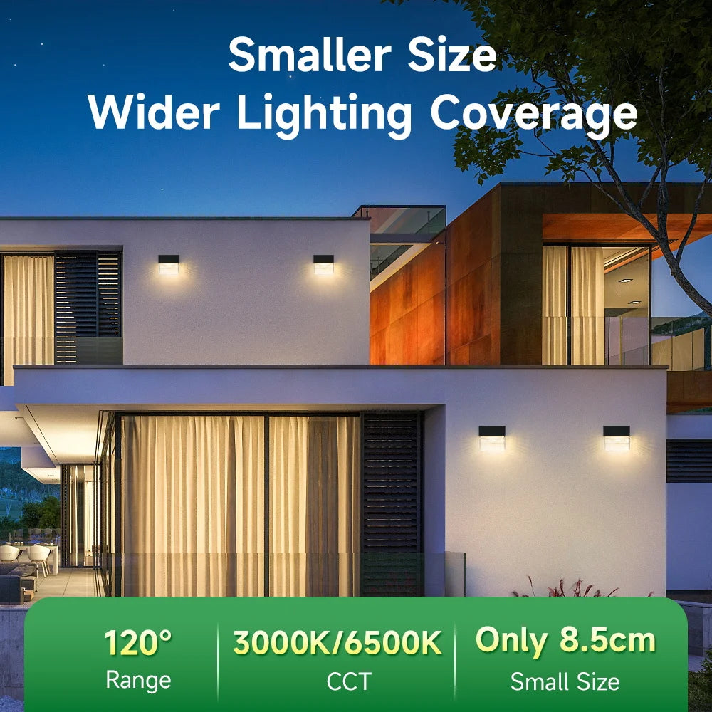 Solar Wall Light Led Courtyard Street Exterior Garden Wall Lighting