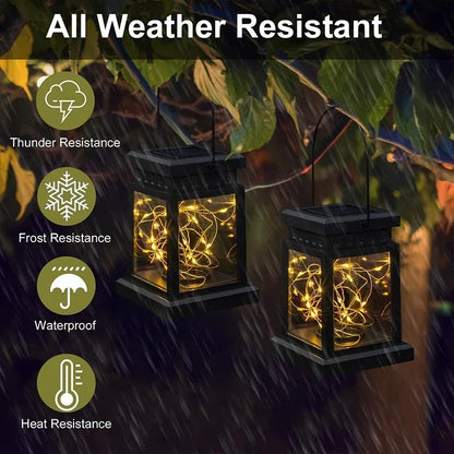 1~3 Pack Solar Lights Outdoor Hanging Lanterns  LED String Lamp