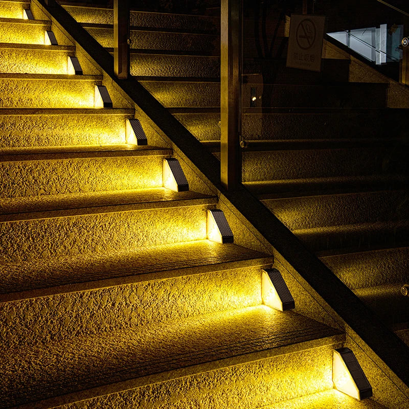 Solar-Powered Step Lights, Outdoor Stair Lights, Step Lights