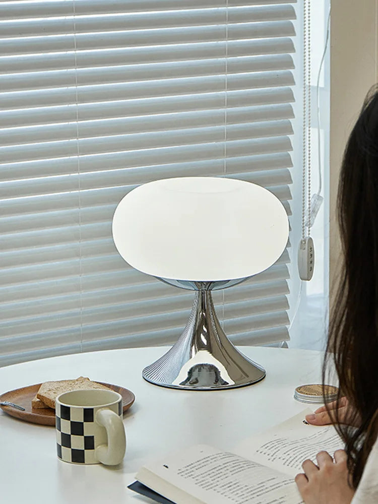 Bauhaus Cream Wind Table Lamp Modern LED Green Apple