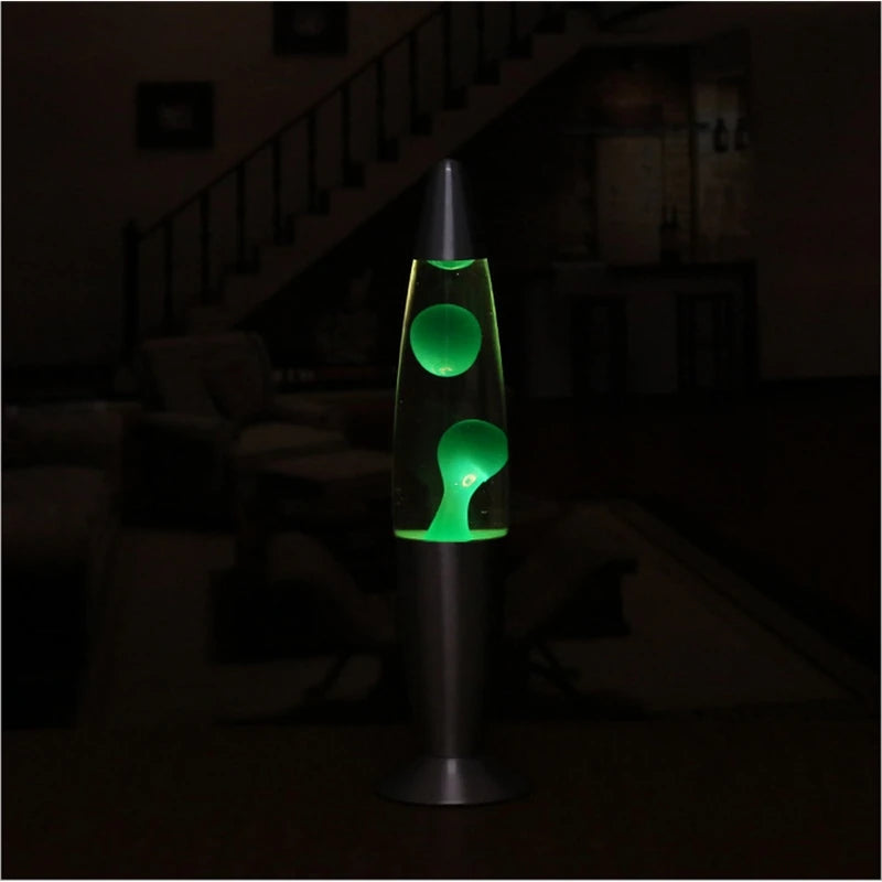 Jellyfish Decorative Lamp Metal Base Volcanic Lava Night Light