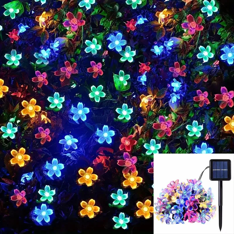 Solar Cherry Blossom Garden Blossom Lights Garlands