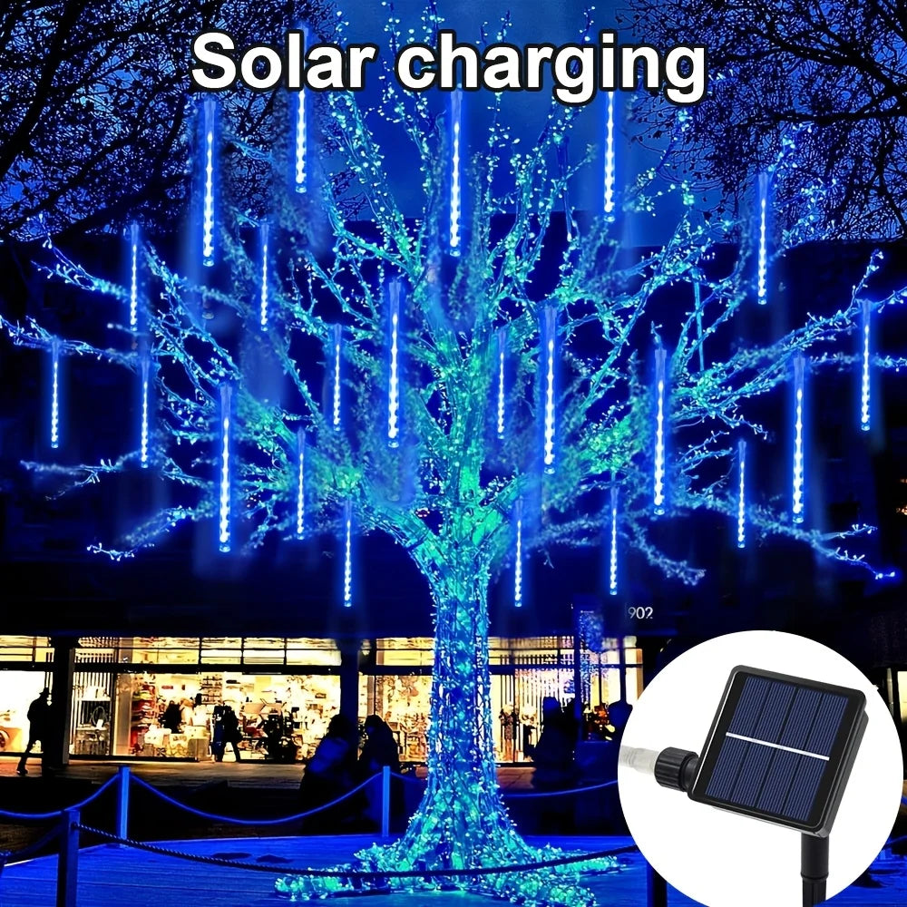 1pc 30CM Solar Meteor Shower Lights Icicle Lights Outdoor