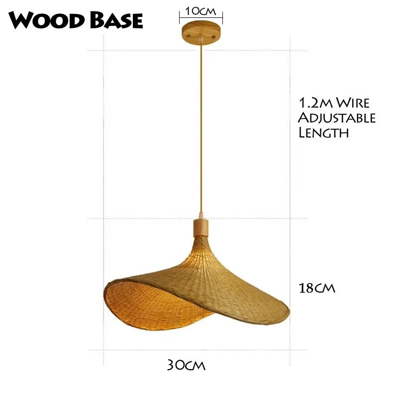 Newest Bamboo Pendant Lamp Ceiling Lights Rattan Wicker
