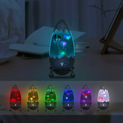 LED Lava Volcano Lamp with Remote Control RGB Light