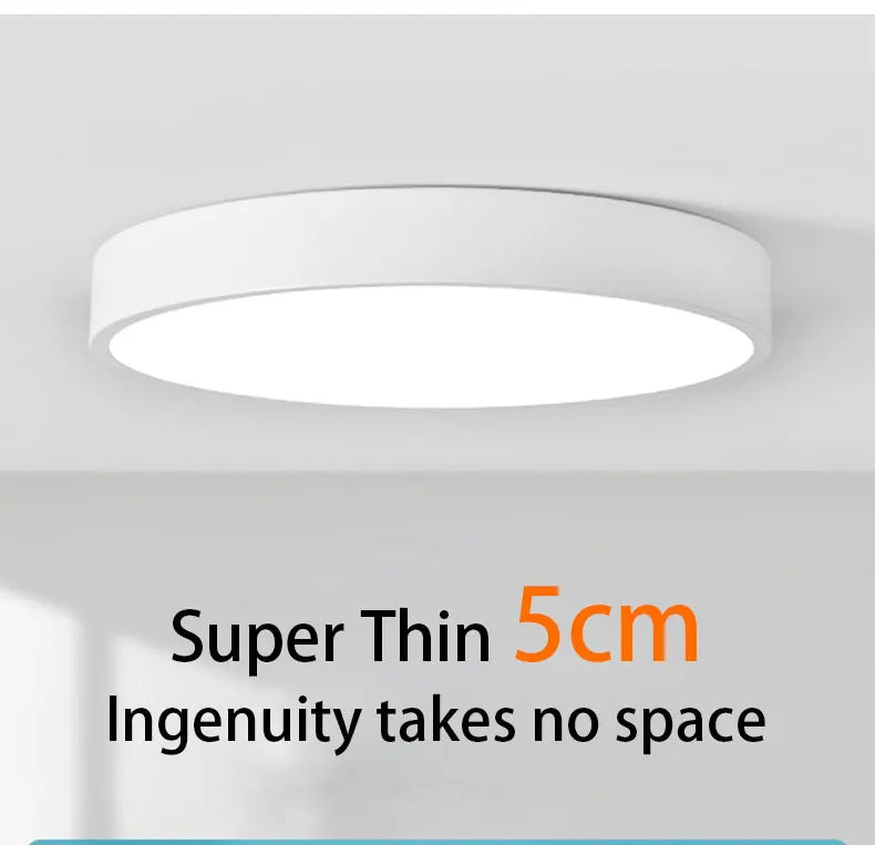 LED Nordic Ceiling Light Circular Grain Macaron Lamp