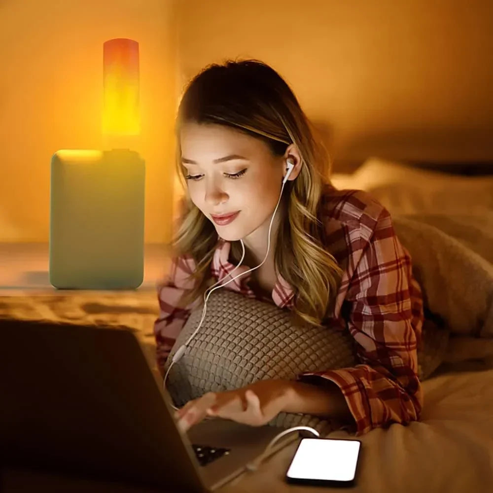 USB LED Night Lamp Simulated Flame Bulbs Night Light Flame Light