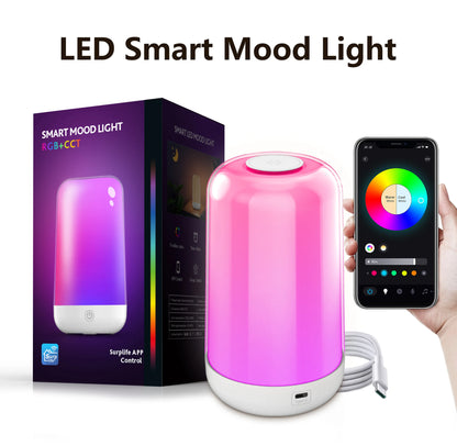 Smart Touch Bedside Table Lamp Dimmable RGB Bluetooth