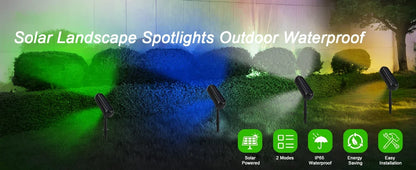 LED Outdoor Solar Lawn Lights Landscape Spotlights