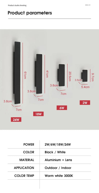 Outdoor Waterproof Wall Lamp Modern LED Lamp