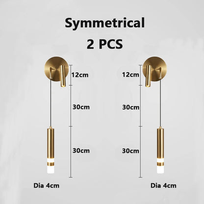 LED Wall Lamp Nordic Double Head Adjustable Wall Lights