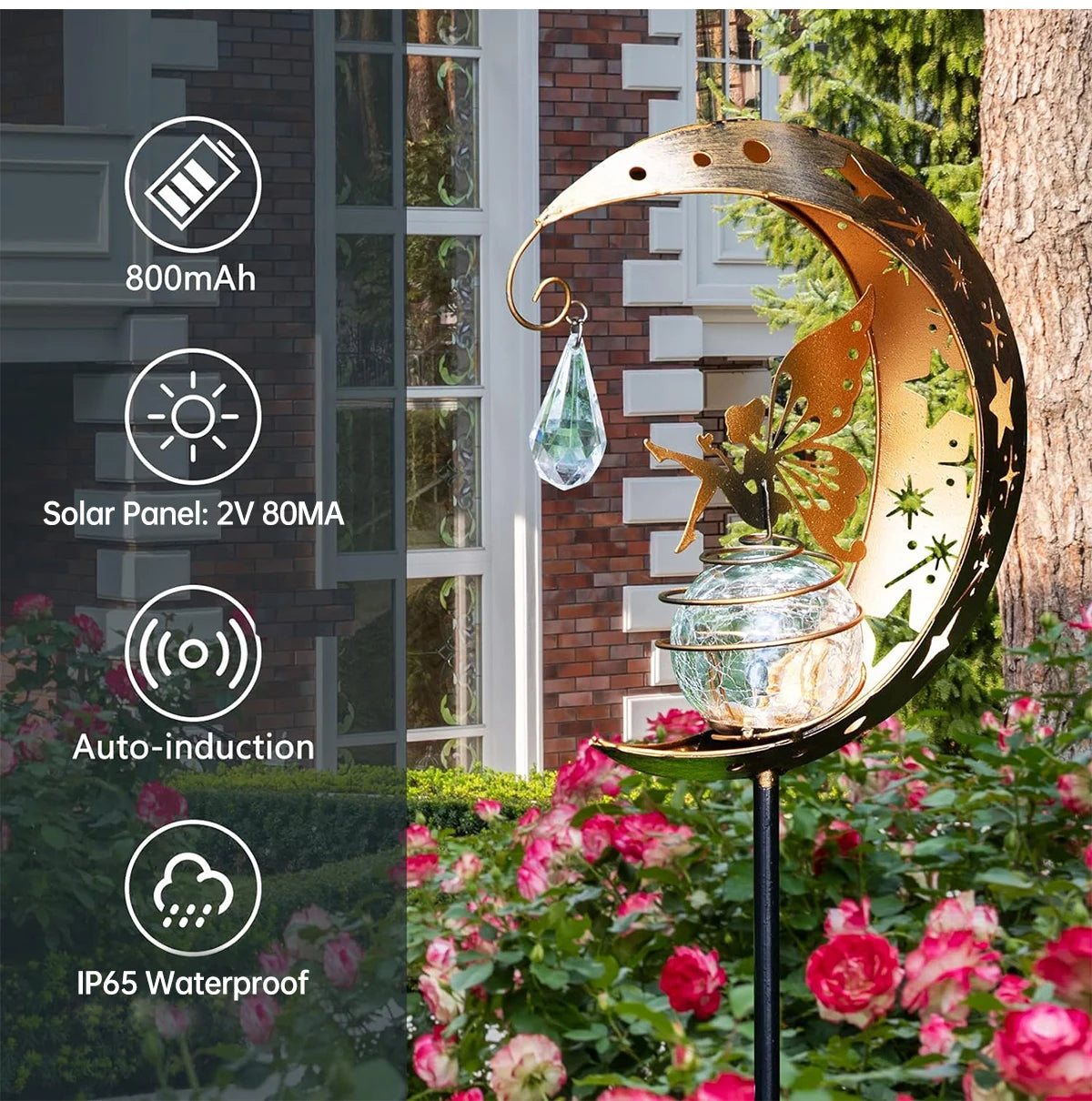 Moon Fairy Solar Lights Outdoor Garden Decorations