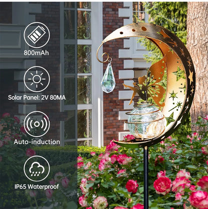 Moon Fairy Solar Lights Outdoor Garden Decorations