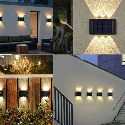 LED Solar Lamp Up and Down Illuminated Solar Wall Light