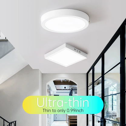 Led Ceiling Lights Fixture 110V 220V Ultra Thin Panel Lamp