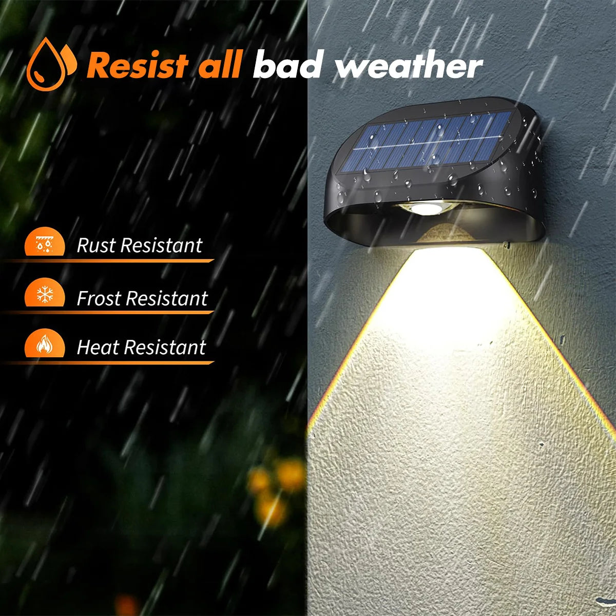 Solar Wall Lamp Solar Fence Lights RGB Modes