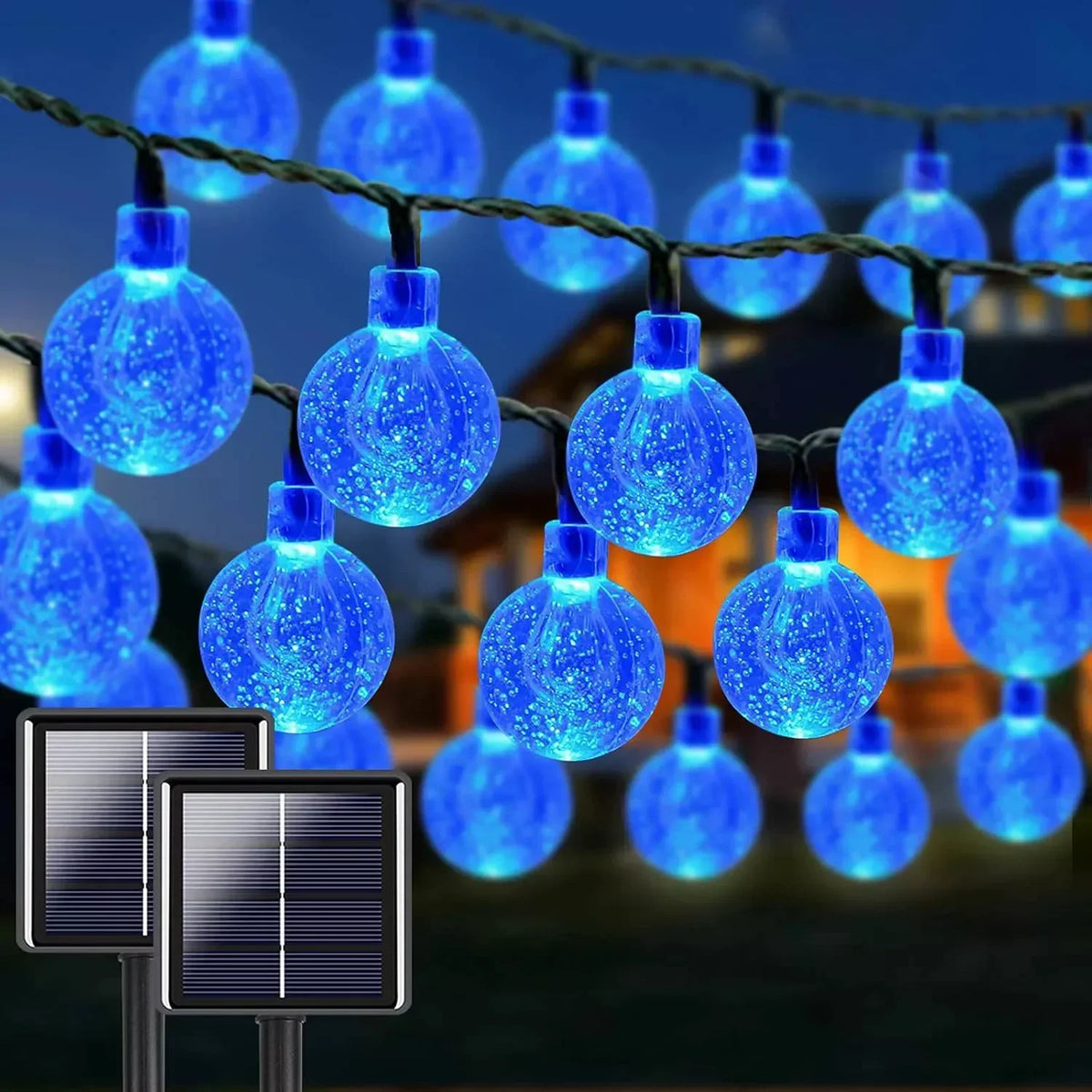 LED Solar-Powered Bubble Ball LED String Light Waterproof Outdoor