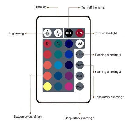 16 Colors Desktop Decorative Lamp Remote Control