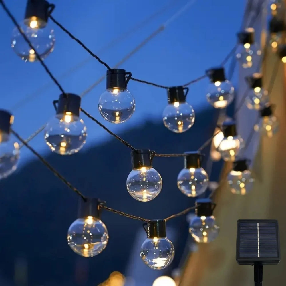 Solar Globe String Lights LED Outdoor Waterproof Fairy Lights