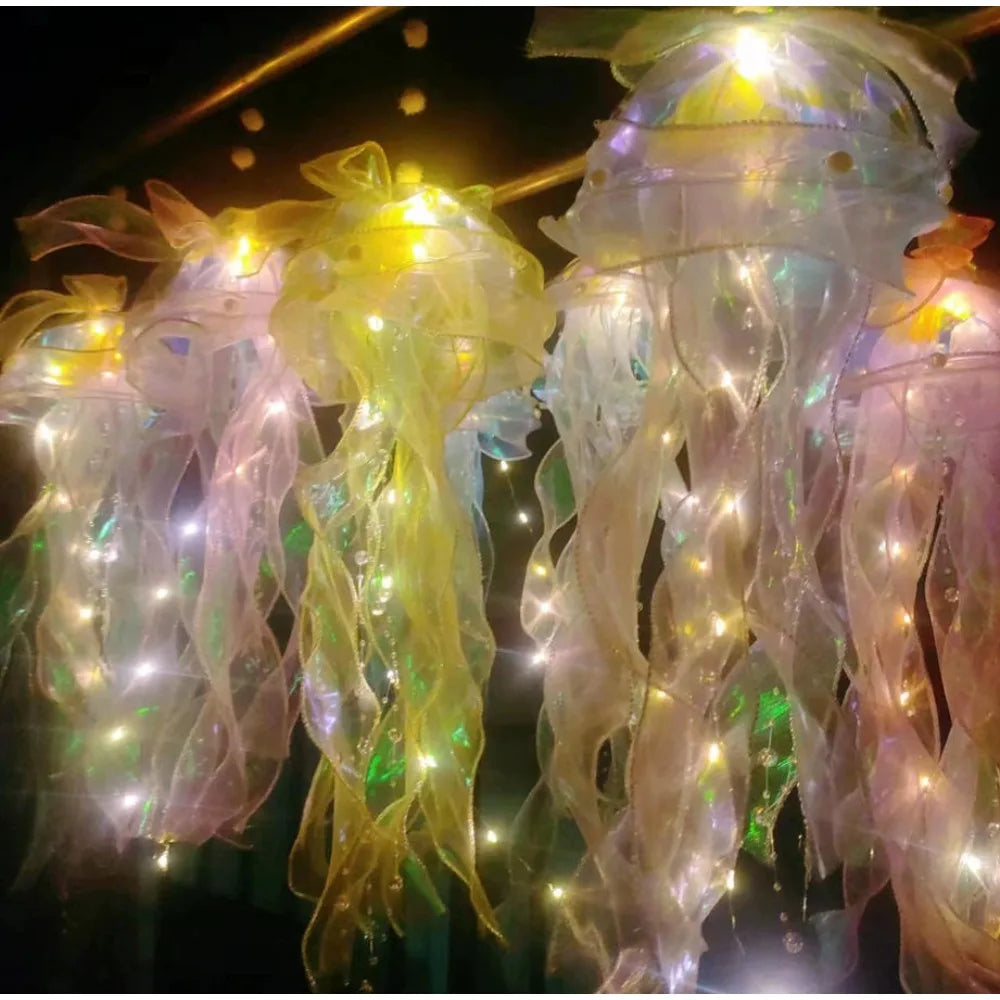 Ribbon&Bead LED Bulbs Ceiling Bedroom Decoration Lamp Mermaid