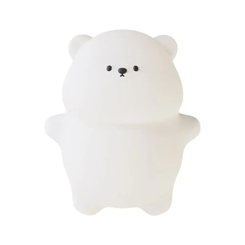 Cute Silicone Night Lamp Lying Flat Bear Desktop Decorative